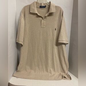 Polo by Ralph Lauren Men's Tan Polo Shirt XL Tall
